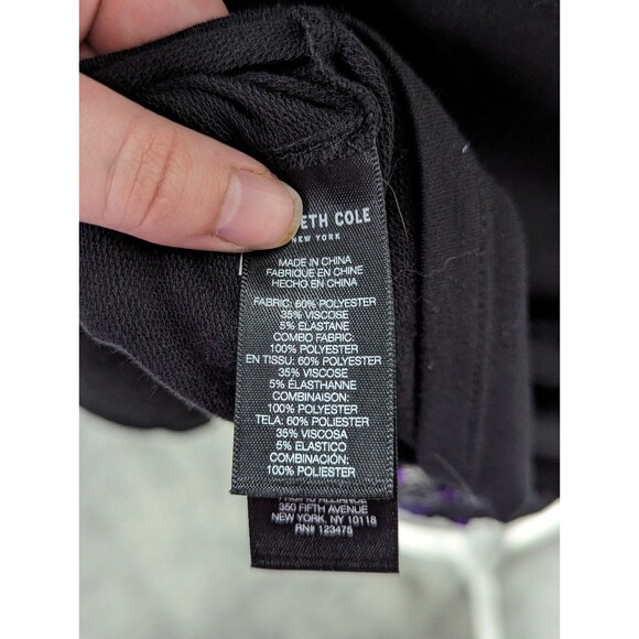 Kenneth Cole NWT Large Black Sweater with Sherpa Sleeves - Picture 5 of 8